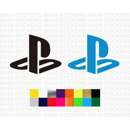 PS PlayStation logo decal for consoles and others ( Pair of 2 )