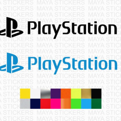 PlayStation Full logo decal for consoles and others ( Pair of 2 )