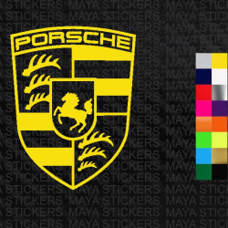 Porsche logo decal stickers for cars and laptops