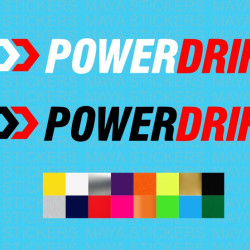 Power Drift logo sticker for bikes, helmets, cars. 