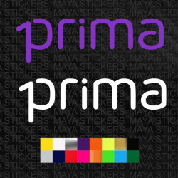 Prima pramac racing logo stickers for motorcycles, helmets and others ( Pair of 2 )