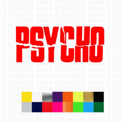 Psycho logo decal sticker for cars, laptops, motorcycles and others