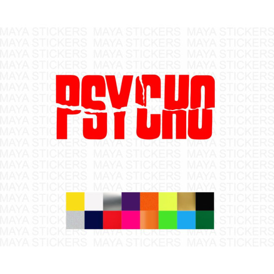 Psycho logo decal sticker for cars, laptops, motorcycles and others