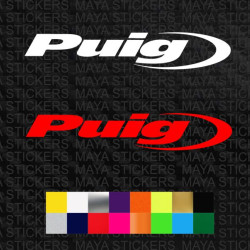 Puig logo decal stickers for motorcycles  ( Pair of 2 )