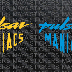 Pulsar Maniacs logo stickers for Pulsar 150, 180, 200, 400