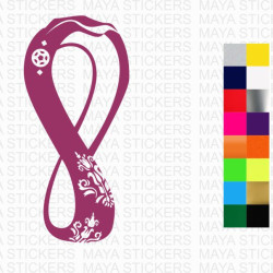 Qatar FIFA football world cup logo decal stickers