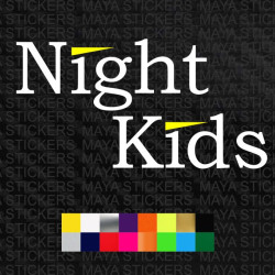 Night kids Initial D JDM dual color decal car stickers 