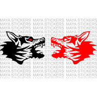 Angry Dog face decal sticker in custom colors and sizes