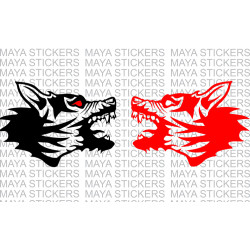 Angry Dog face decal sticker in custom colors and sizes