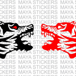 Angry Dog face decal sticker in custom colors and sizes