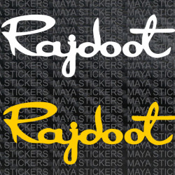 Rajdoot logo decal stickers for motorcycles and helmets