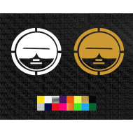 Rajdoot Rider face vintage logo decal ( Pair of 2 )
