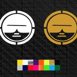 Rajdoot Rider face vintage logo decal ( Pair of 2 )