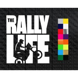 Rally life logo sticker for motorcycles and helmets