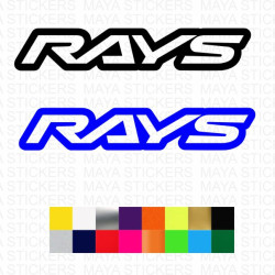 Rays wheels logo decal car stickers ( Pair of 2 )