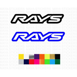 Rays wheels logo decal car stickers ( Pair of 2 )