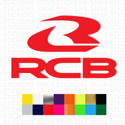 RCB - Racing boy logo decal sticker for motorcycles and helemets ( Pair of 2 )