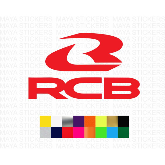 RCB - Racing boy logo decal sticker for motorcycles and helemets ( Pair of 2 )
