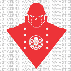 Red skull decal stickers for Cars, Laptops and Bikes
