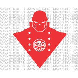 Red skull decal stickers for Cars, Laptops and Bikes