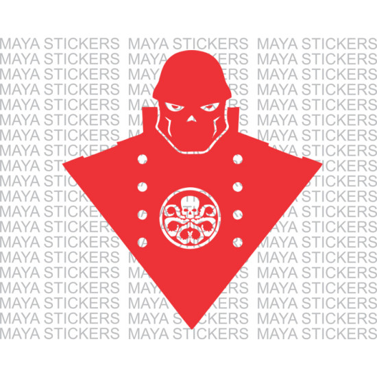 Red skull decal stickers for Cars, Laptops and Bikes