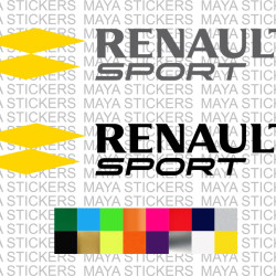 Renault sport racing logo decal stickers for all Renault cars and suvs