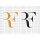 Roger Federer RF logo decal stickers in custom colors and sizes