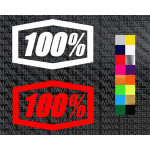 Ride 100% racing logo stickers for bikes, helmets, cars ( Pair of 2 stickers )