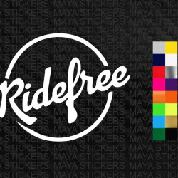 Ride free stickers for motorcycles and helmets