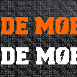 Ride More decal sticker for bikes and helmet 