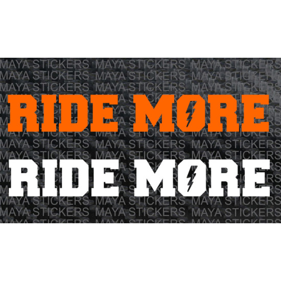 Ride More decal sticker for bikes and helmet 