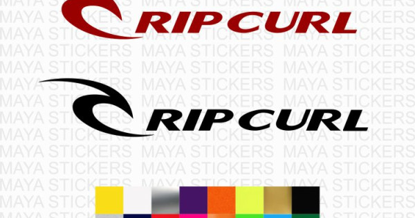 Ripcurl logo decal stickers in custom colors and sizes