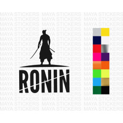 Ronin Japanese samurai silhouette decal sticker for motorcycles, cars, laptops