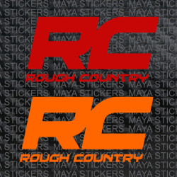 Rough country logo decal stickers in custom colors and sizes