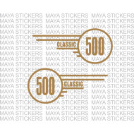 Classic 500 logo sticker for Royal Enfield tool box (pair of 2 stickers)