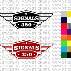 Royal Enfield Signals tool box logo sticker. ( Pair of 2 stickers )