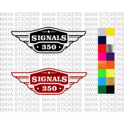 Royal Enfield Signals tool box logo sticker. ( Pair of 2 stickers )