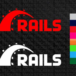 Ruby on Rails logo stickers for laptops, desktops and others