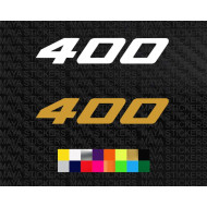 400 logo sticker for Speed 400, and other 400cc motorcycles ( Pair of 2 )
