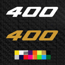 400 logo sticker for Speed 400, and other 400cc motorcycles ( Pair of 2 )