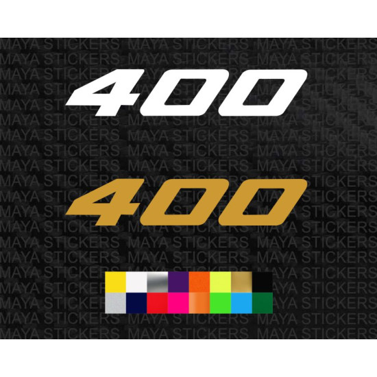 400 logo sticker for Speed 400, and other 400cc motorcycles ( Pair of 2 )