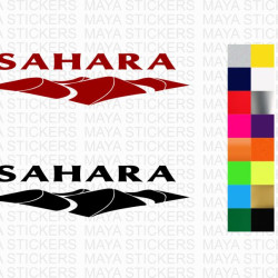 Jeep Sahara logo car stickers ( Pair of 2 )