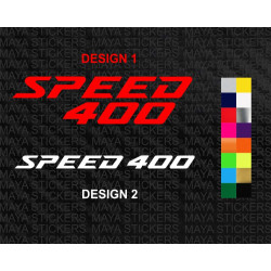 Triumph Speed 400 logo bike and helmet sticker ( Pair of 2 )