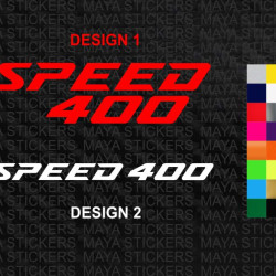 Triumph Speed 400 logo bike and helmet sticker ( Pair of 2 )