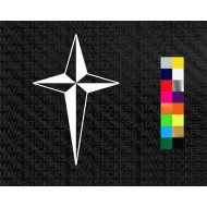 SWITCHBLADE Cross shaped  Star logo decal sticker for cars, motorcycles, laptops and others 