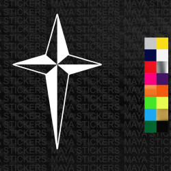 SWITCHBLADE Cross shaped  Star logo decal sticker for cars, motorcycles, laptops and others 