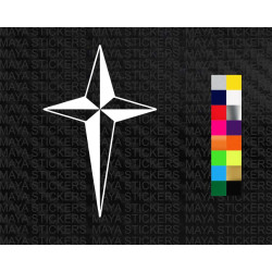 SWITCHBLADE Cross shaped  Star logo decal sticker for cars, motorcycles, laptops and others 