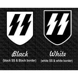 Nazi SS Schutzstaffel emblem sticker  for cars, bikes, helmets and others