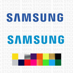 Samsung logo decal stickers for laptops, mobiles, tablets, TVs and others ( Pair of 2 )