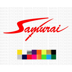 Samurai sword design sticker for cars, motorcycles and laptops